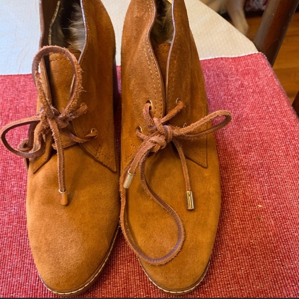Tory Burch suede Booties with warm fur inside. - Picture 6 of 6
